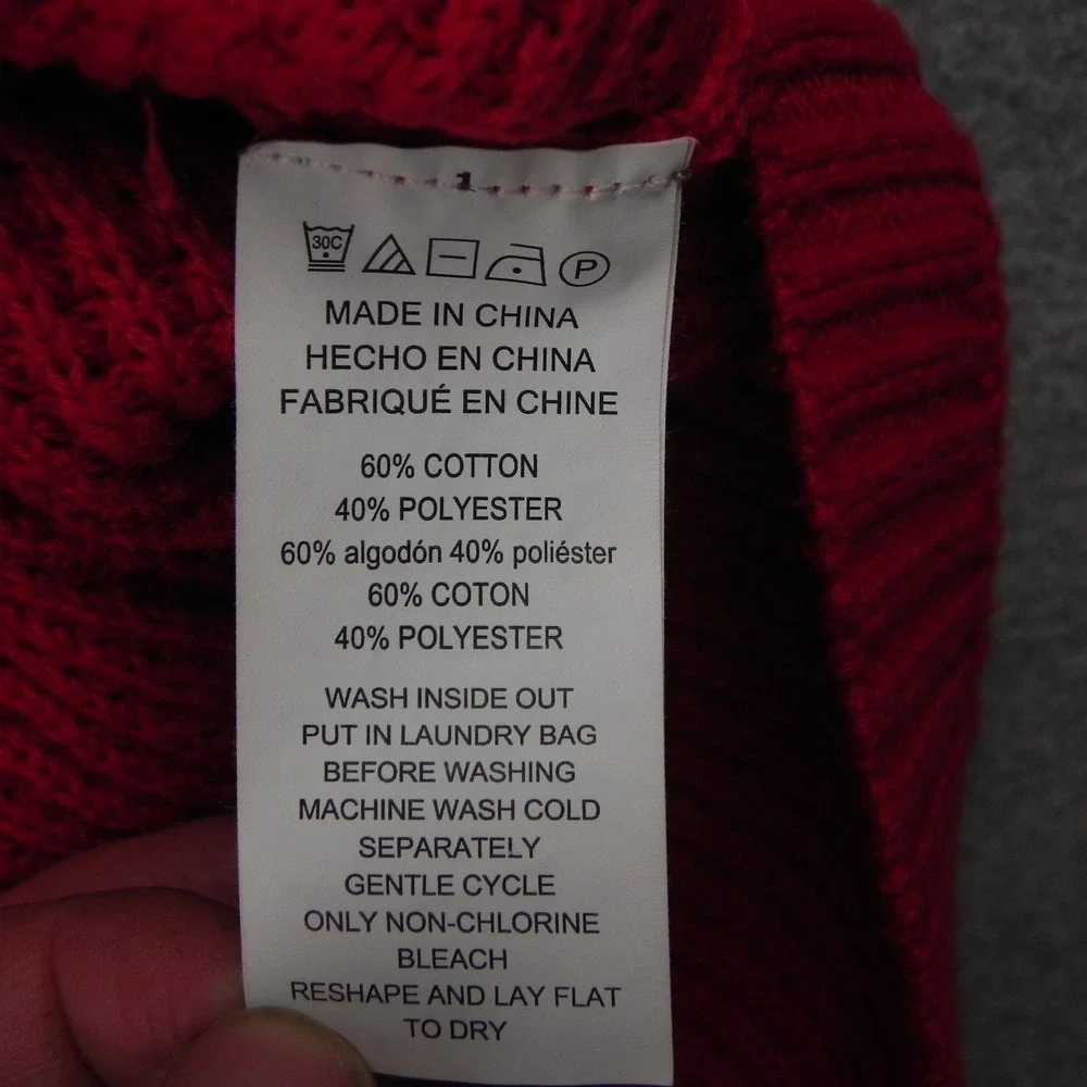 Michael Kors Sweater Womens 2X Plus Pullover Knit Turtleneck Red Long‎ Sleeve